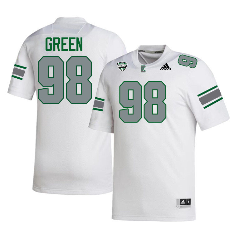 #98 Donovan Green Eastern Michigan Jersey,Eastern Michigan University Eagles Football Jersey-White